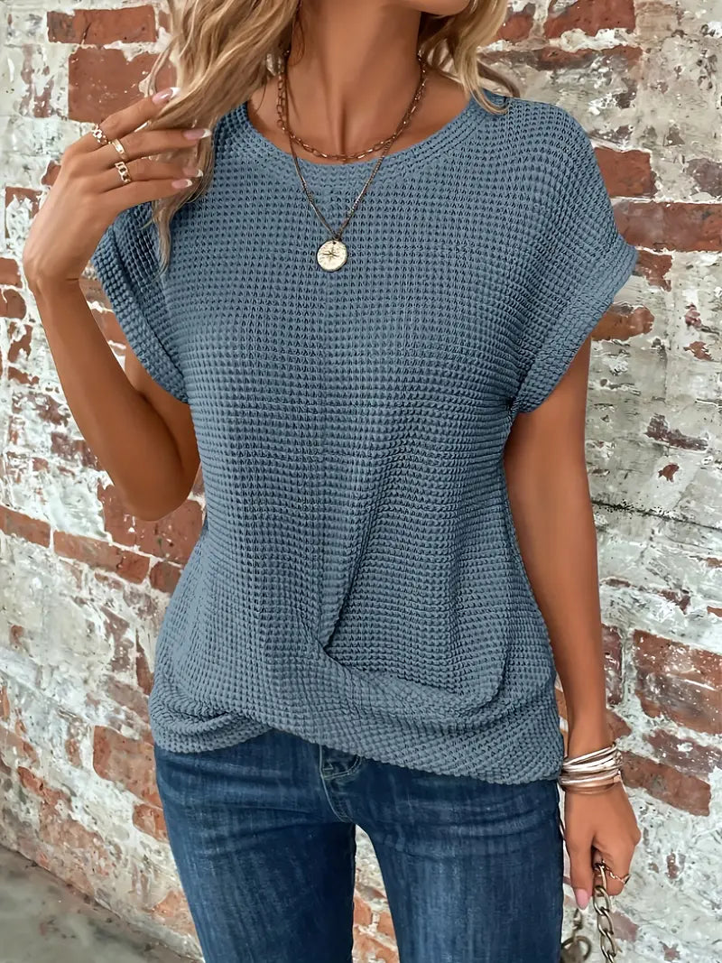 WW | Geknotet gestrickter Top mit Front für Damen