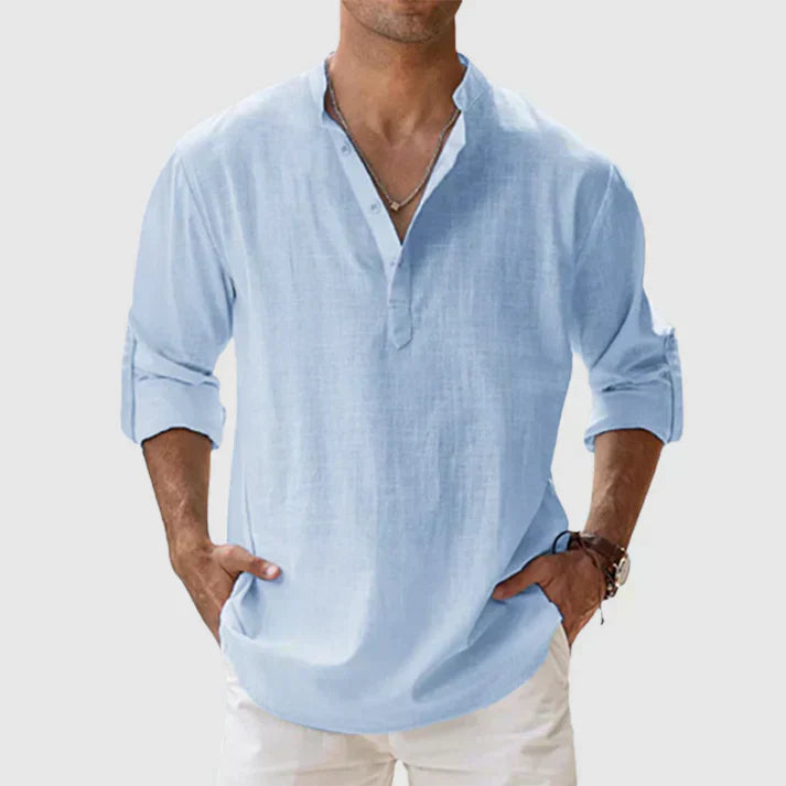 WW | Men's Long-Sleeve Linen and Cotton Shirt