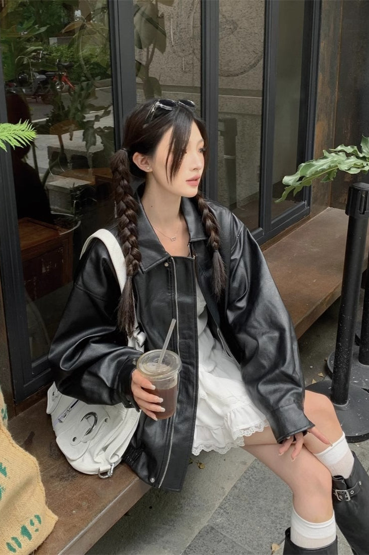 WW | Länge Oversized Motorradjacke