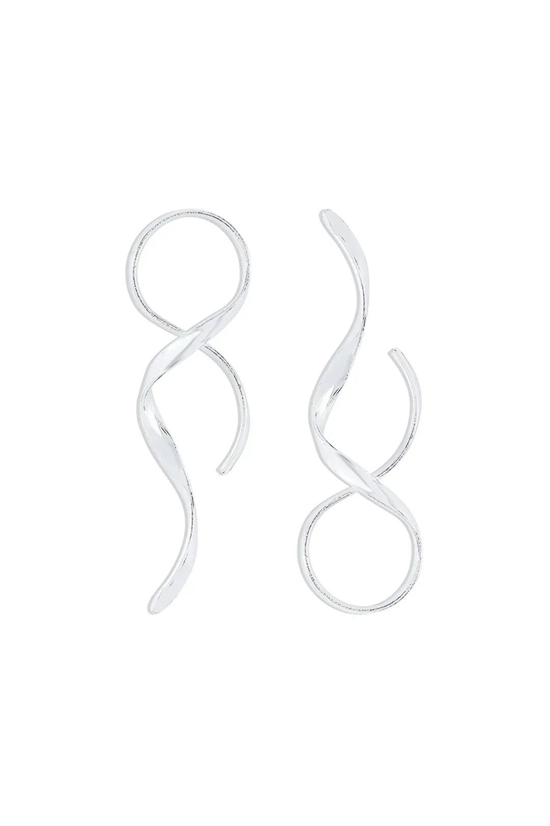 WW | Slim Spiral Earrings with Modern Design for Women