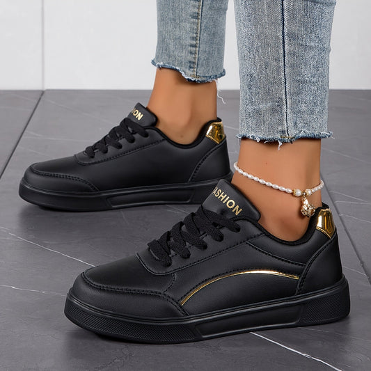 WW | Women's Solid Colored Sneakers with Laces and Soft Sole