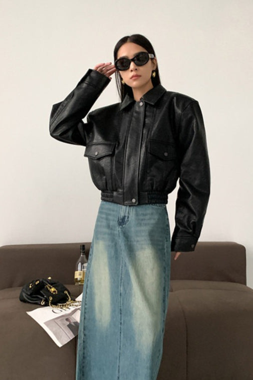 WW | PU Leder Reversjacke