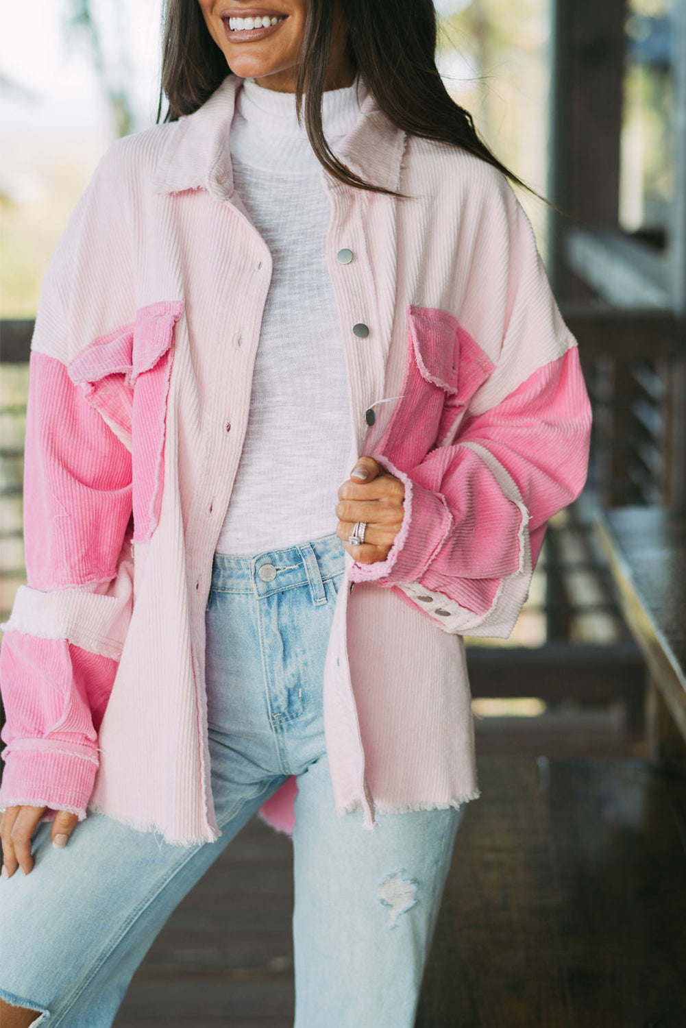 WW | Zweifarbige Cordjacke