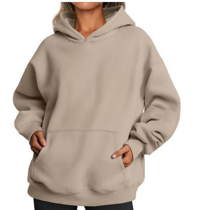 WW | Oversized Fleece Pullover with Pocket for Women