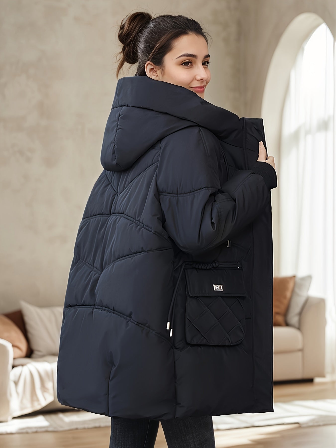 WW | Mid-Length Puffer Winter Jacket for Women - Perfect for Outdoor Activities