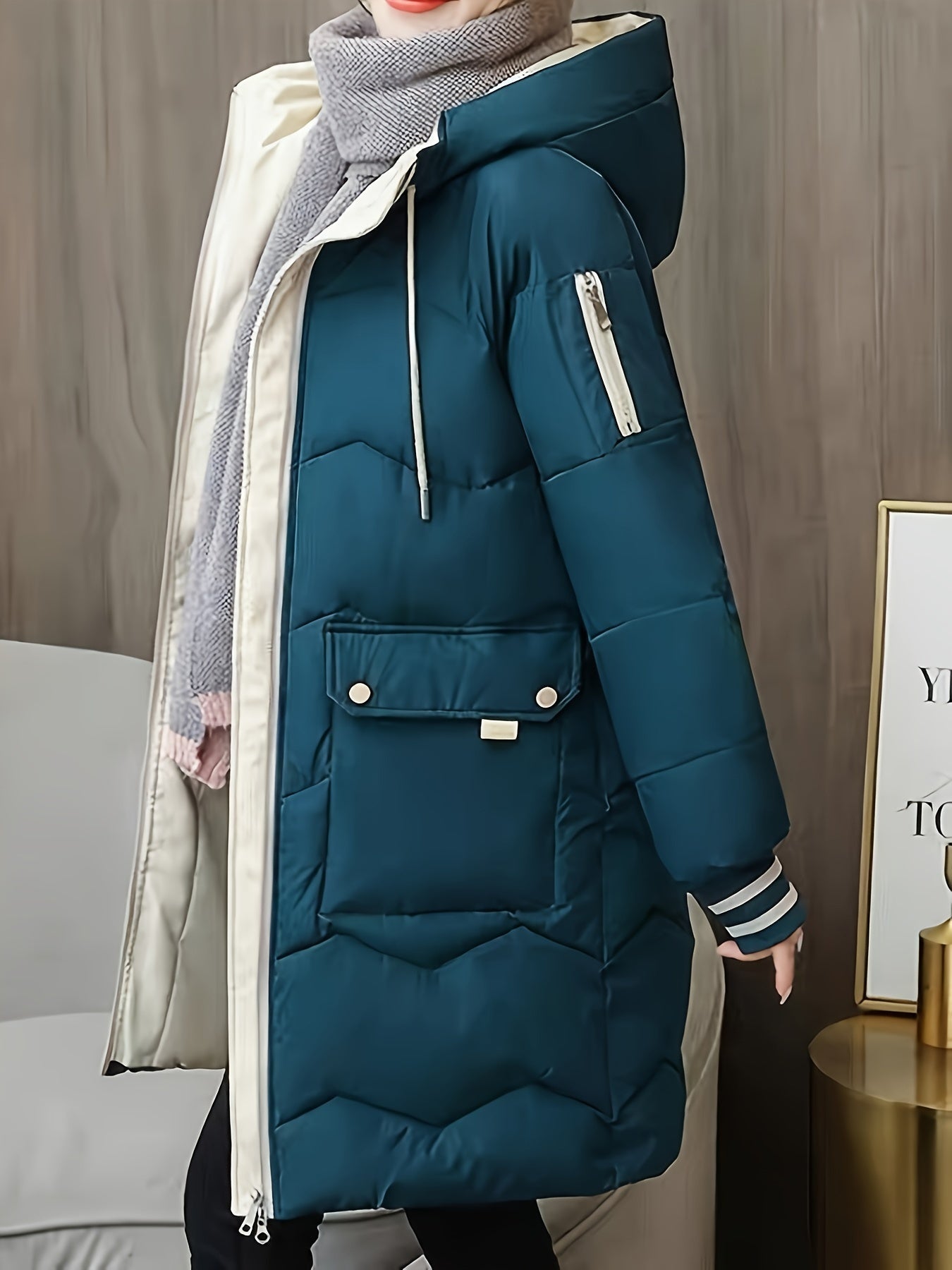 WW | Thick, Casual Winter Jacket with Pockets and Hood for Women - Ideal for Autumn/Winter