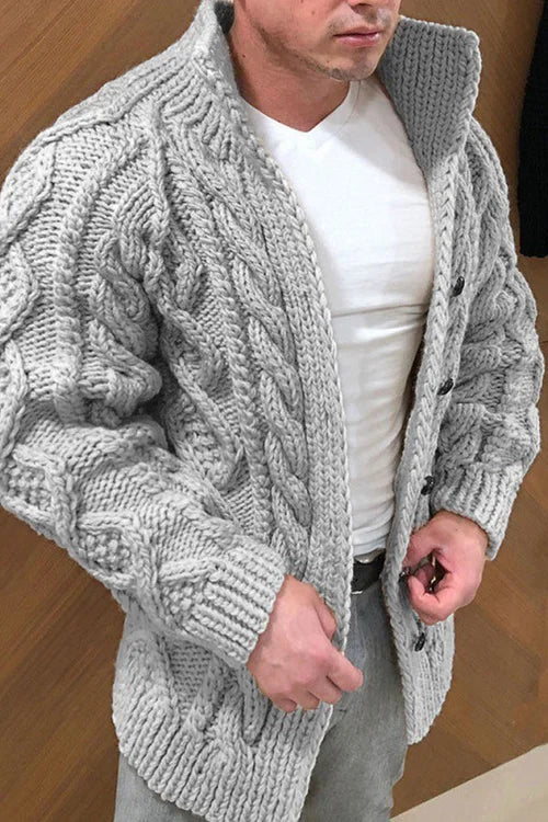WW | Herrenstrickjacke mit Stehkragen