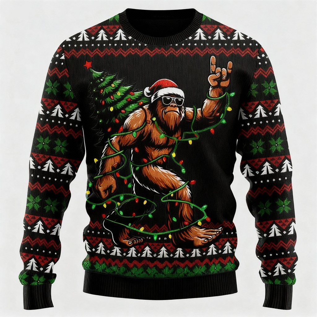 WW | Lustiger Tiermuster Druck - Klassisches Urlaubsmotiv Hässlicher Pullover