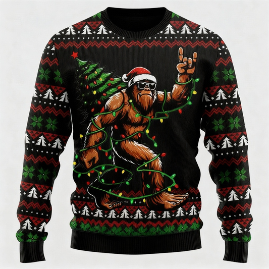 WW | Funny Animal Print - Classic Holiday Motif Ugly Sweater