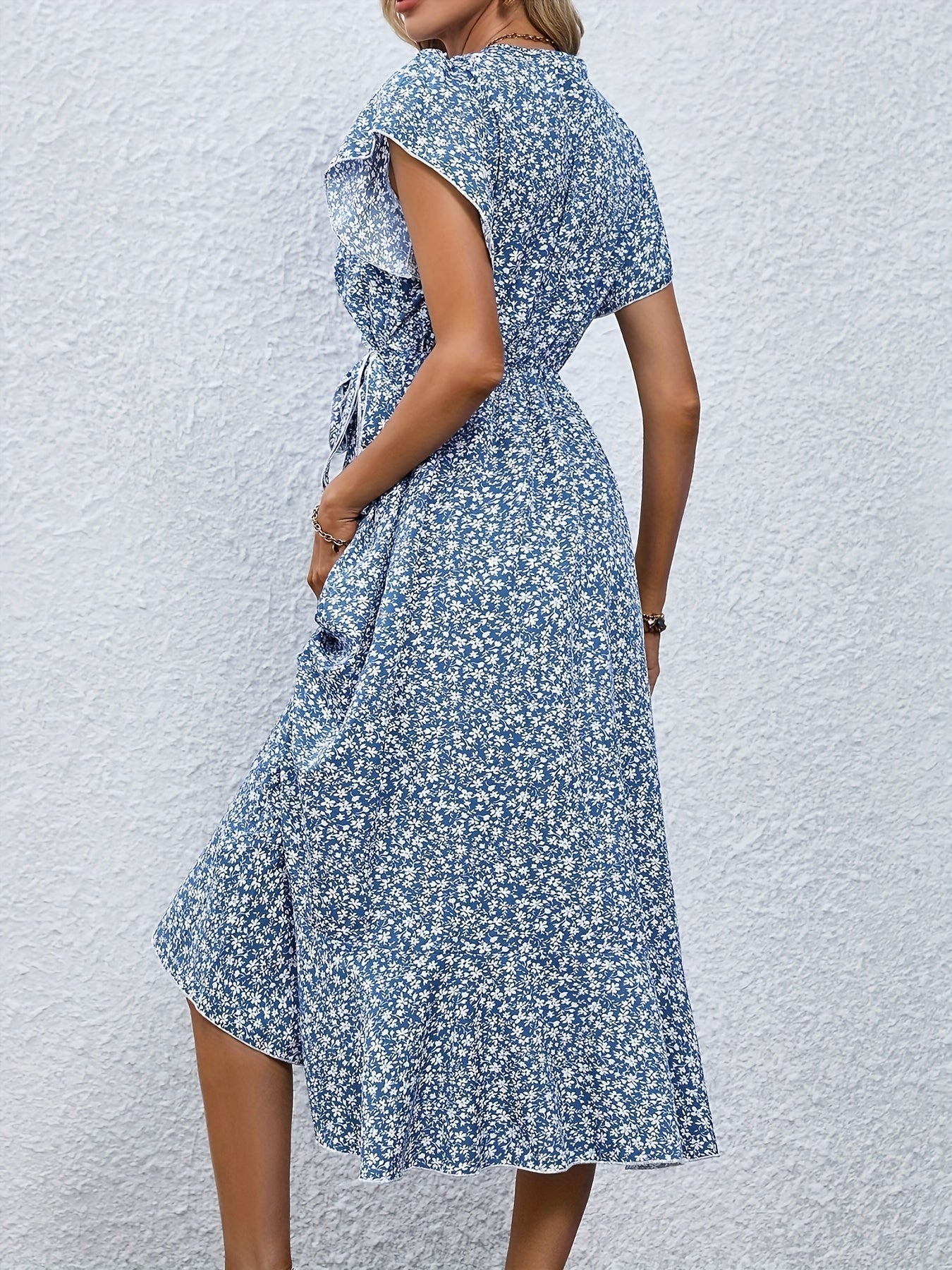 Indie - Floral Mini Dress with Lacing