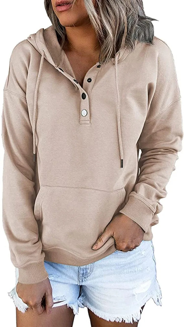 WW | Damen Hoodie aus Wolle mit Knopf