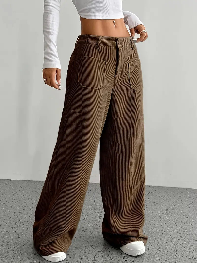 WW | Wide-leg corduroy trousers