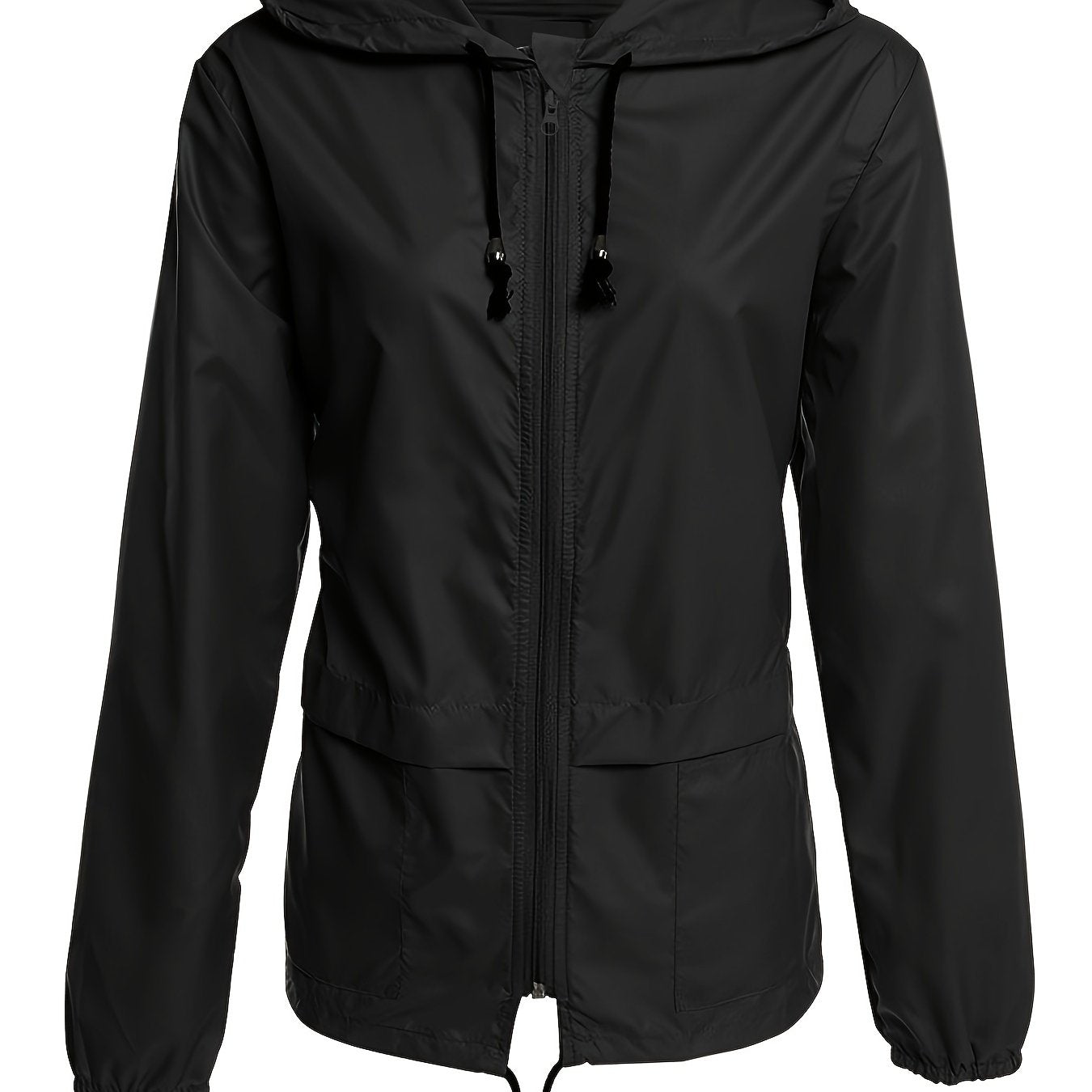 WW | Smooth Colored Windproof Jacket with Long Sleeves