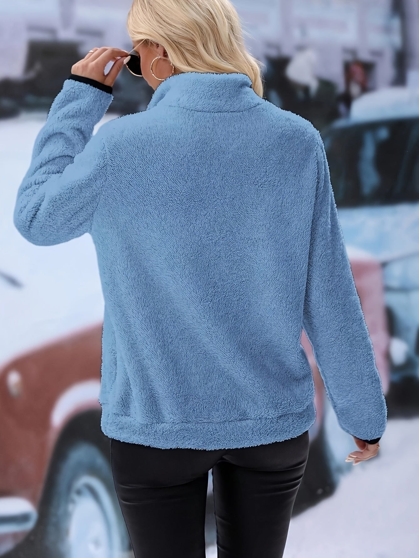 WW | Lässiger Fleecepullover mit Reißverschluss Damen