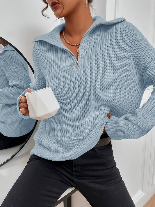 WW | Lässiger Fleecepullover mit Reißverschluss Damen