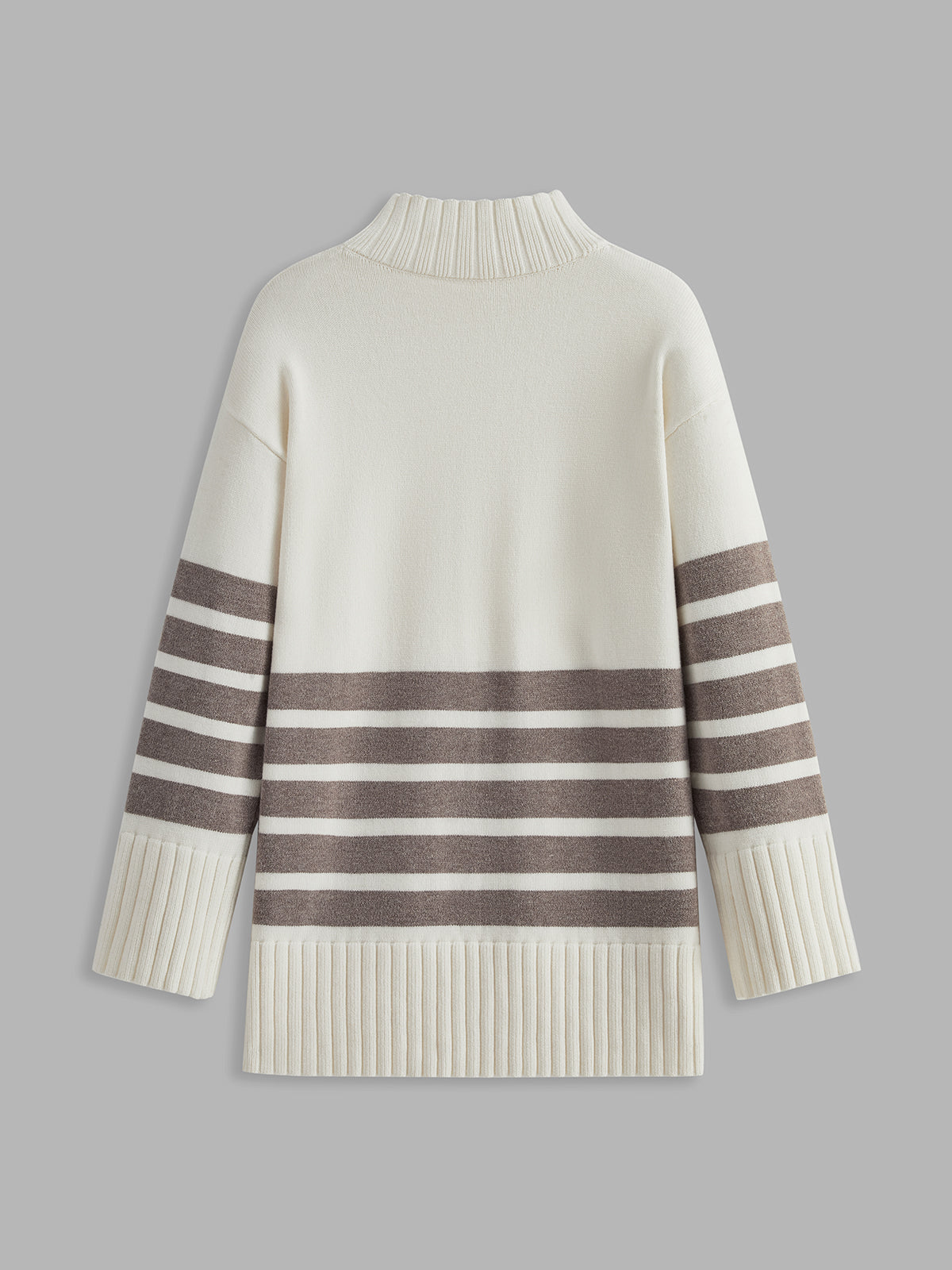 WW | Miss Paris mock neck striped sweater