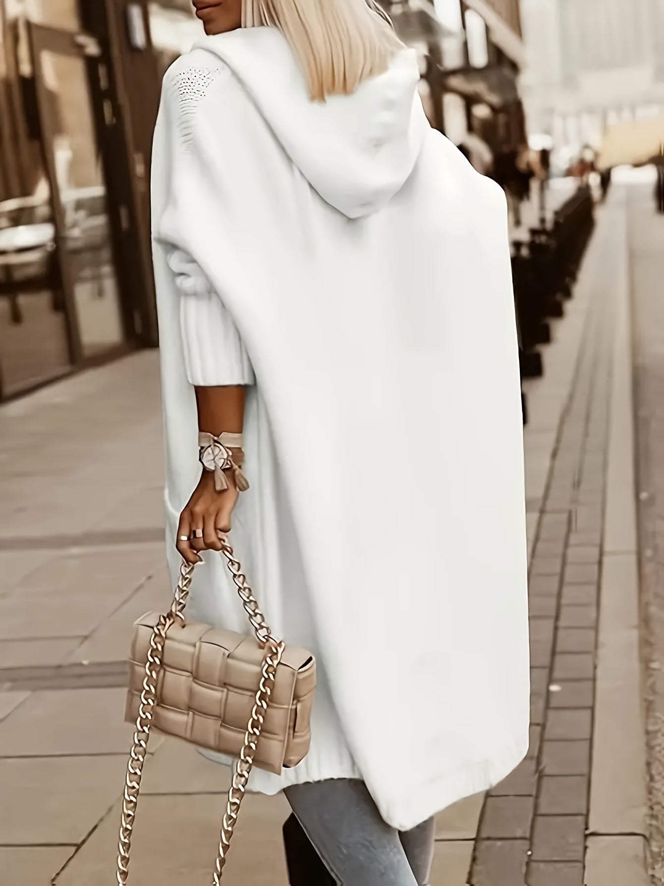 WW | Women's Hooded Cashmere Knit Cardigan - Ideal for Everyday Wear