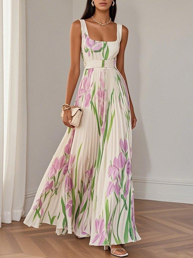 Iris Bloom™ | Summer Dress with Square Neckline