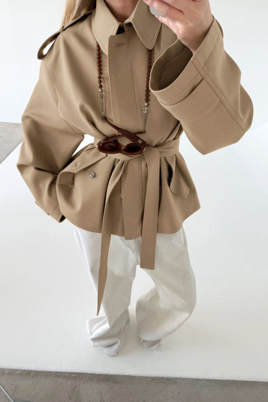 WW | Fake Suede Drapierung Jacke