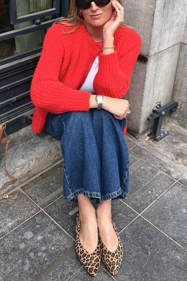 WW | Farbe Cardigan Langarm Strickpullover Jacke