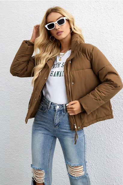 WW | Stand Collar Loose Puffer Jacket