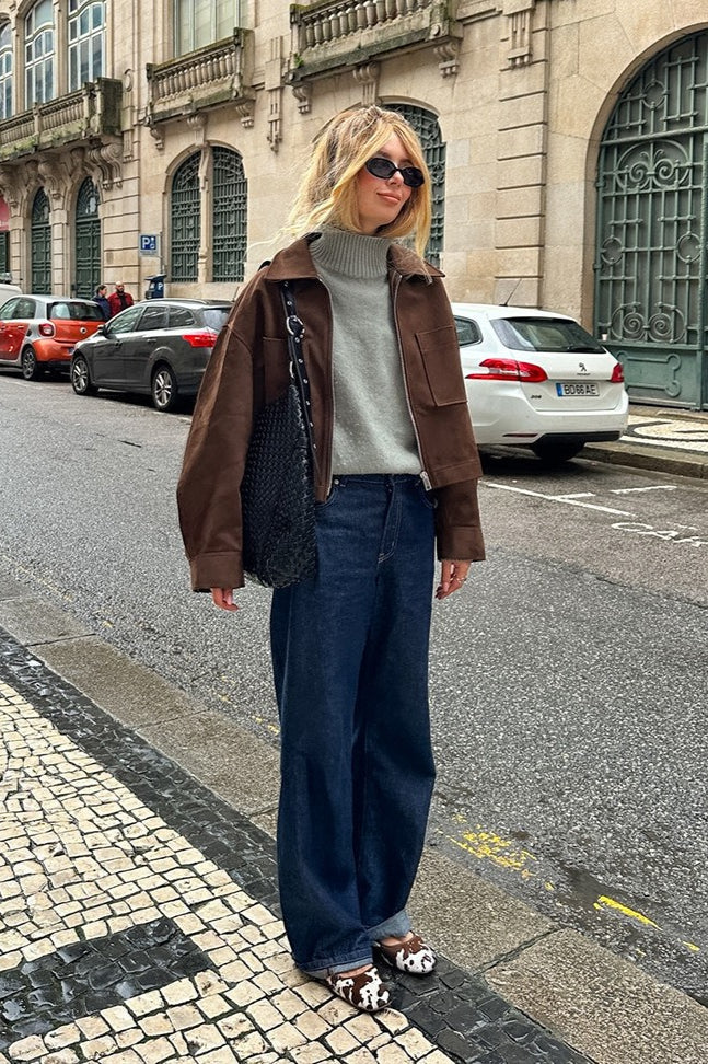 WW | Wildleder Oversized Vintage Jacke