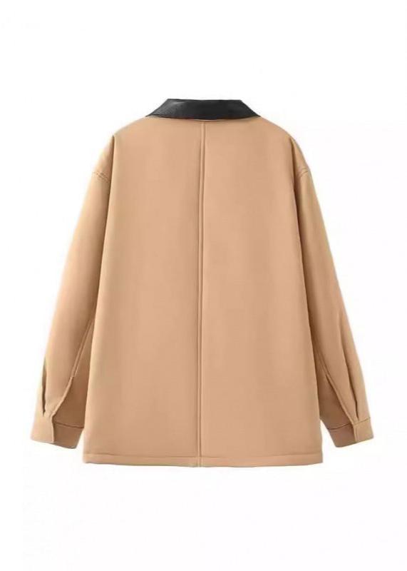 WW | Inspirierter Kontrastkragen Baumwolljacke