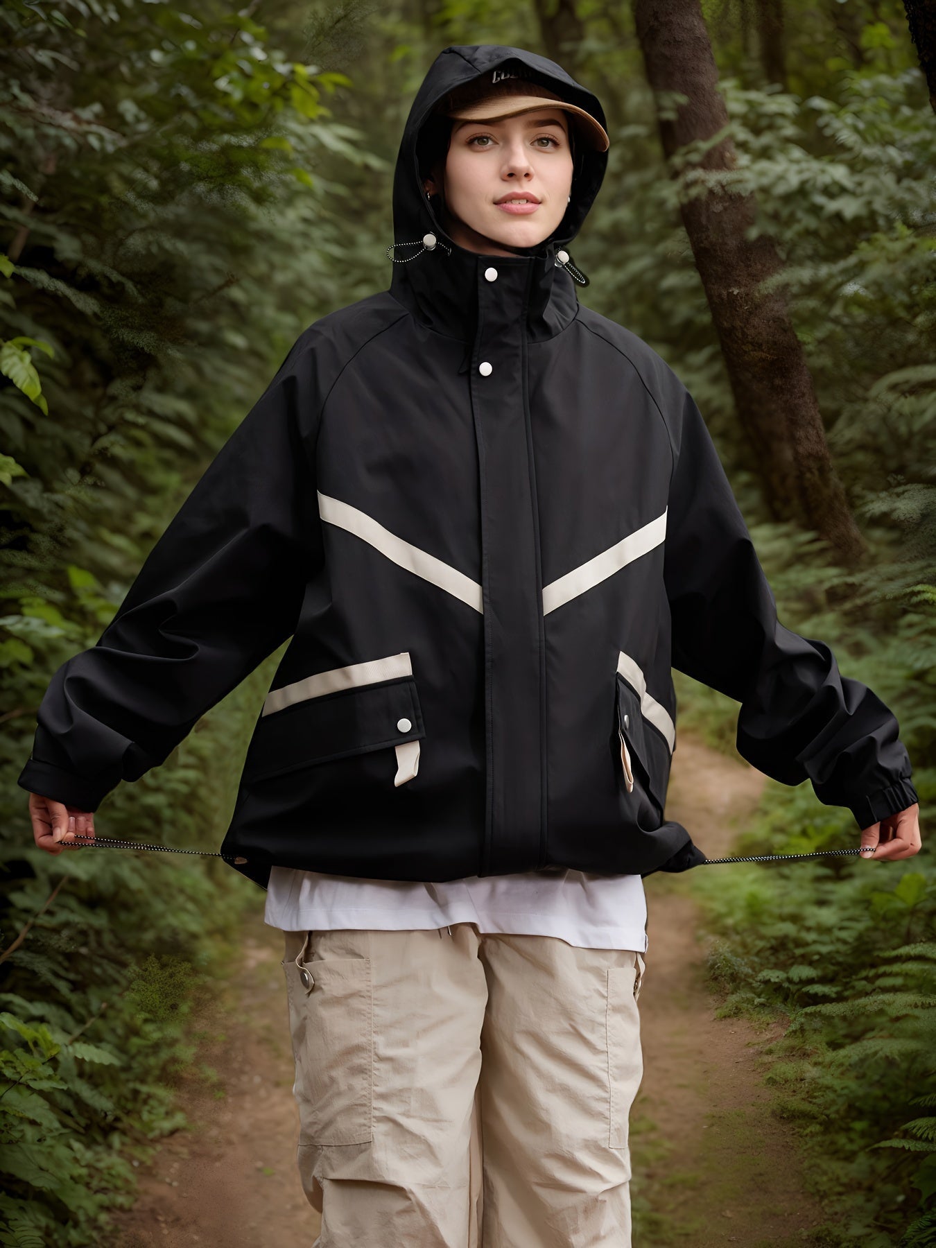 WW | Leichte Wasserdichte Jacke mit Kapuze