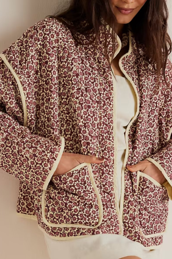 WW | Print Dünne Tasche Cardigan Jacke