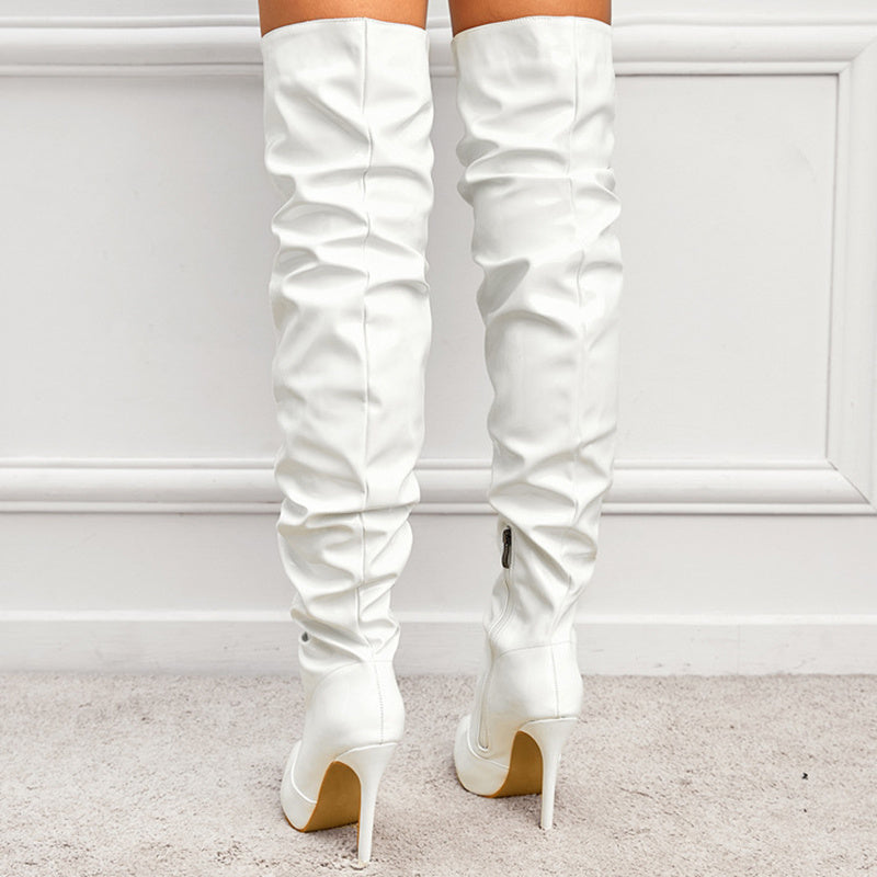 WW | Kniehohe Lange Stiefel Für Frauen Mit Super Hohem Absatz Für Partys