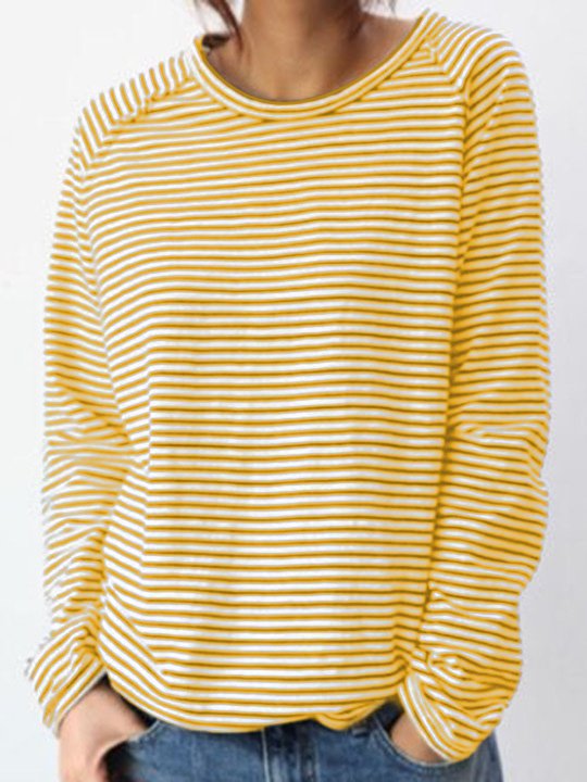 WW | Gestreifte Pullover mit Langen Ärmeln