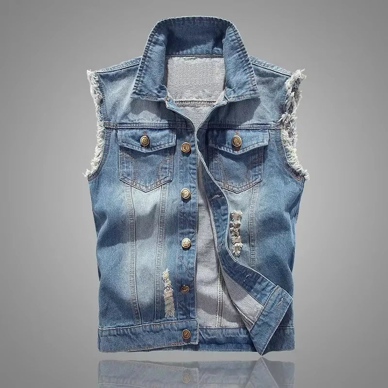 WW | Zerrissene Denim-Weste