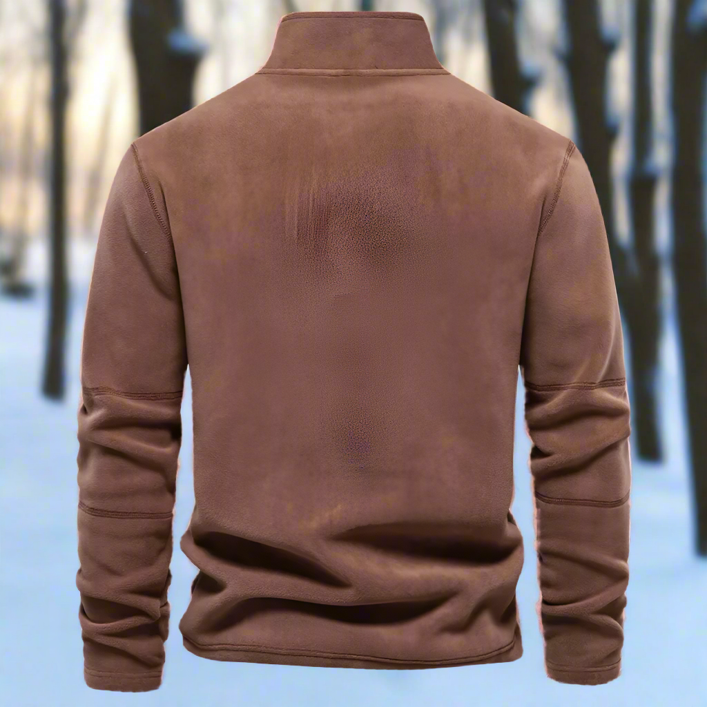 WW | Quarter-Zip Fleece Pullover Soft and Warm Long-Sleeved Casual Fit