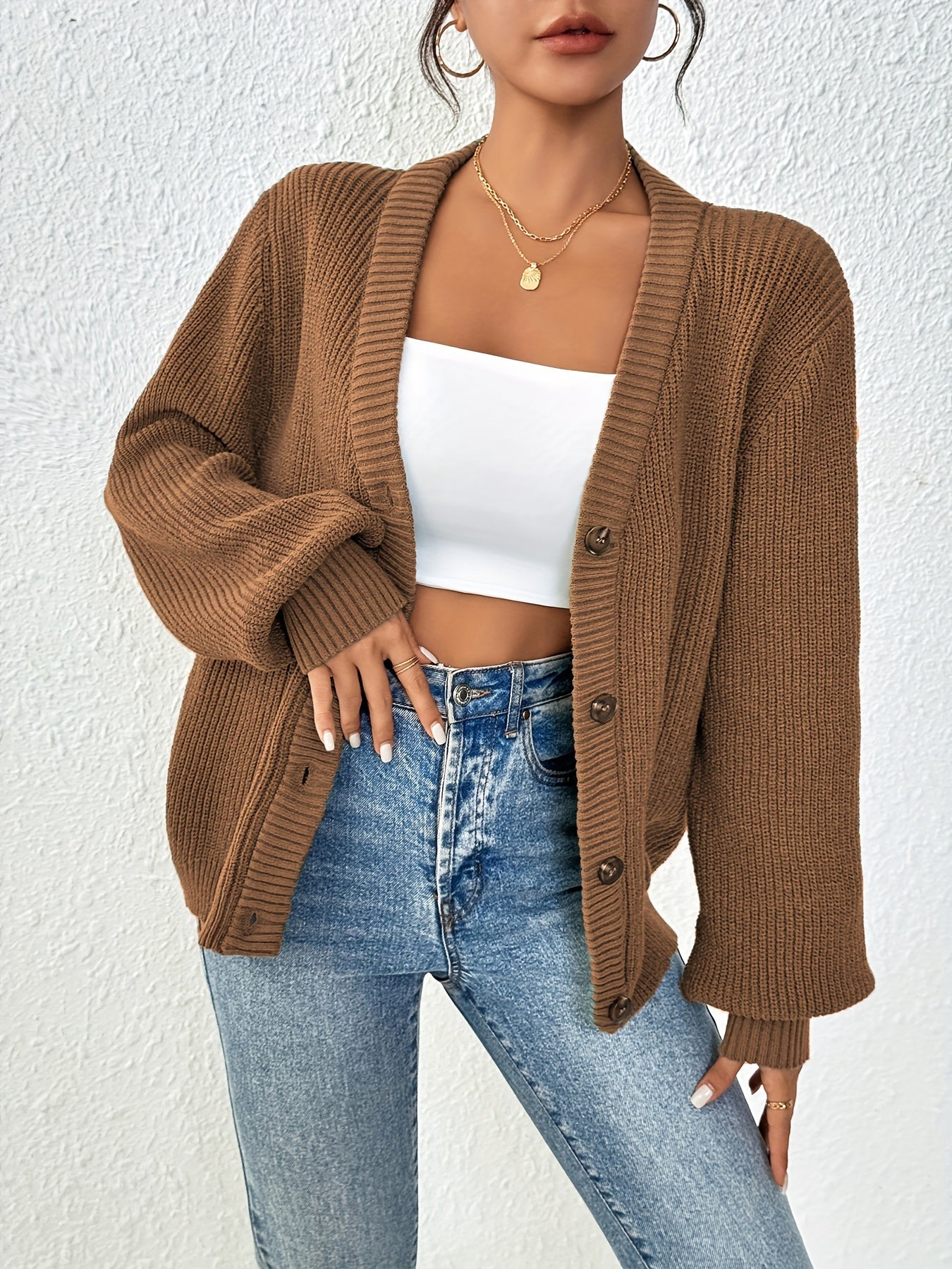 WW | Warm Cotton Knit Cardigan for Women - Perfect for Casual Days