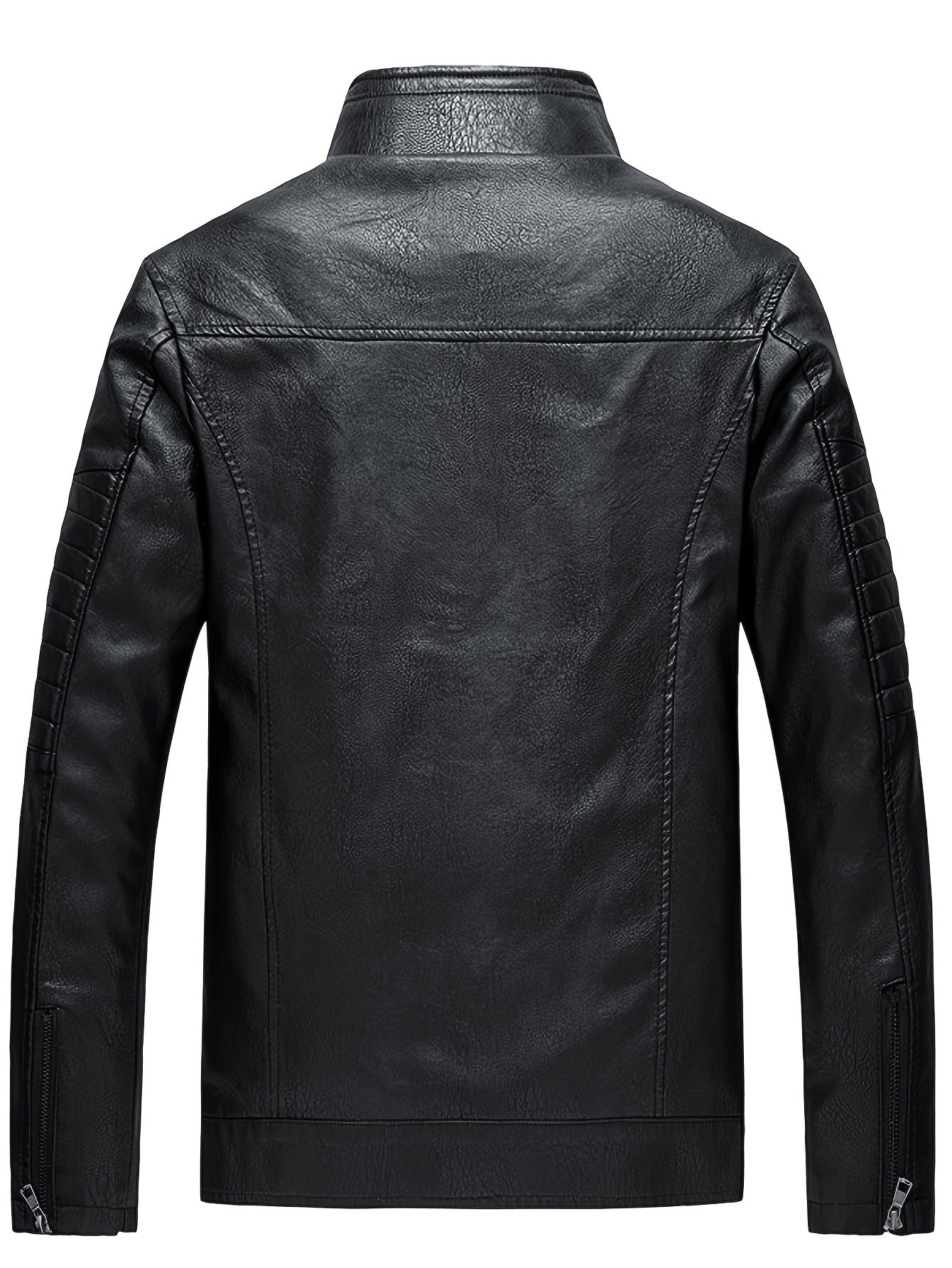 WW | Bequeme Lederjacke mit Stehkragen