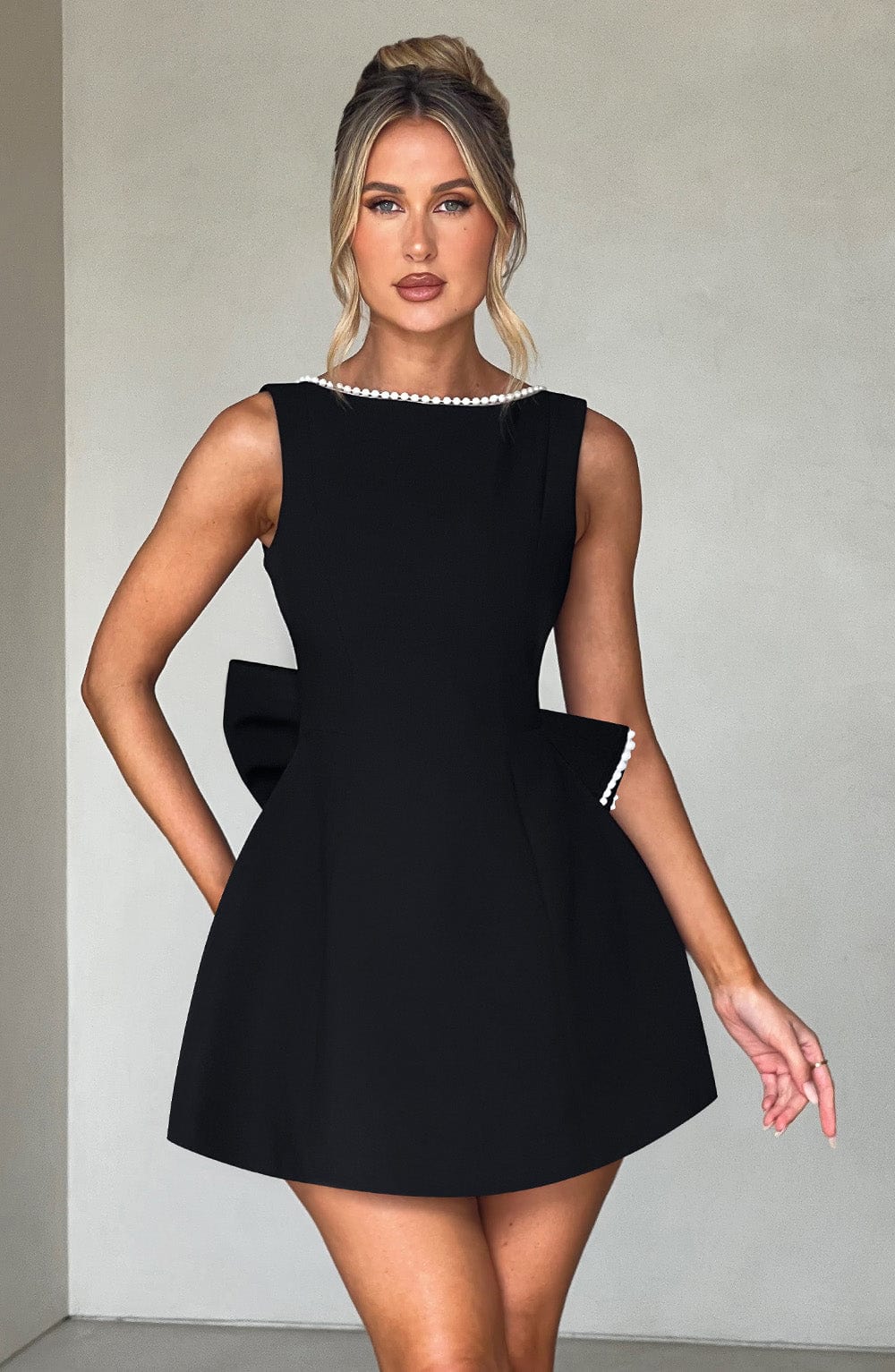 Gliona™ | Dress with Pearl Trim
