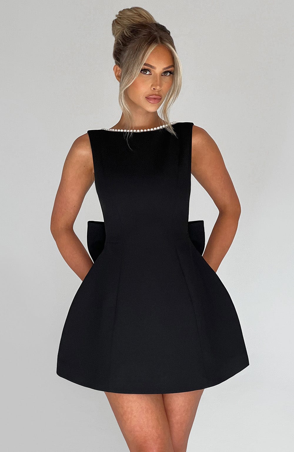 Gliona™ | Dress with Pearl Trim