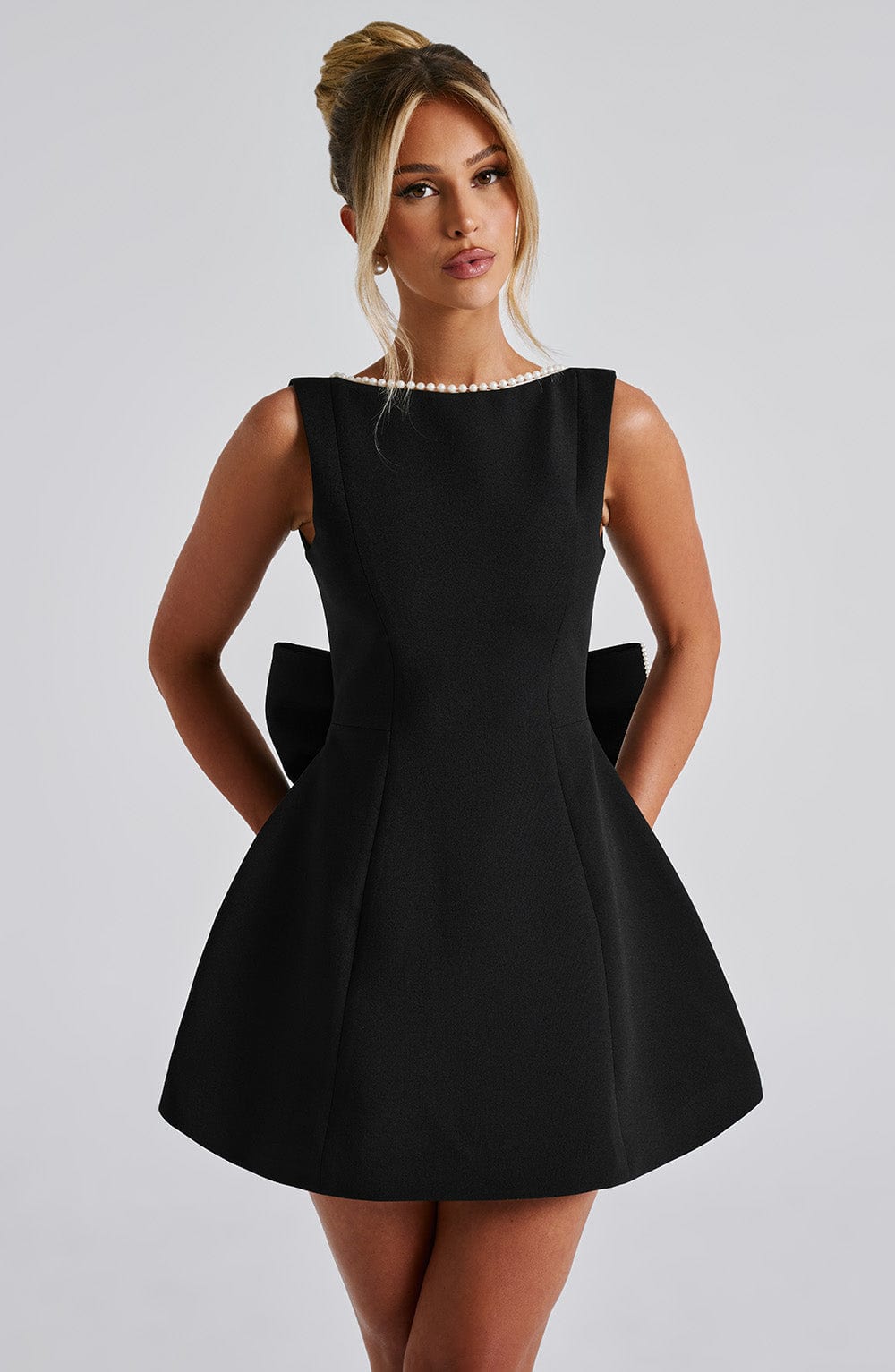 Gliona™ | Dress with Pearl Trim