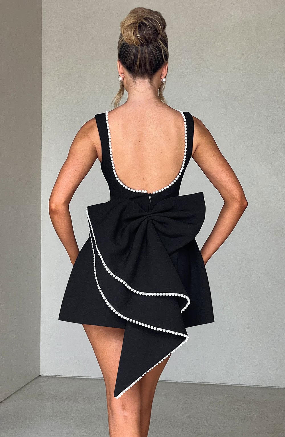 Gliona™ | Dress with Pearl Trim