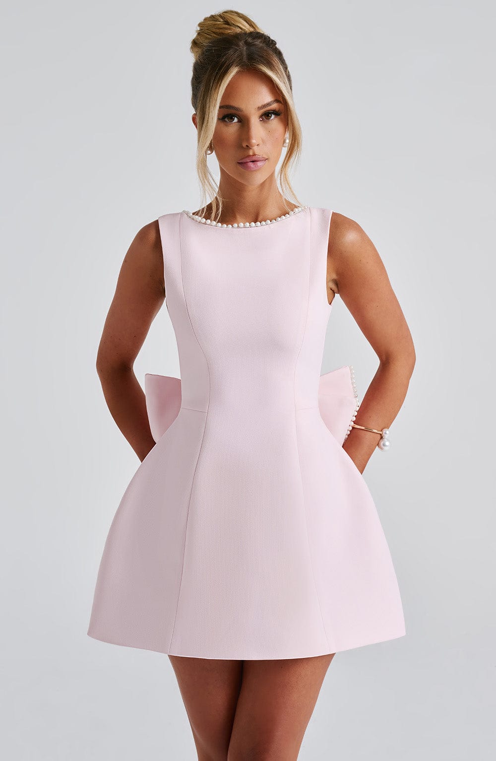 Gliona™ | Dress with Pearl Trim