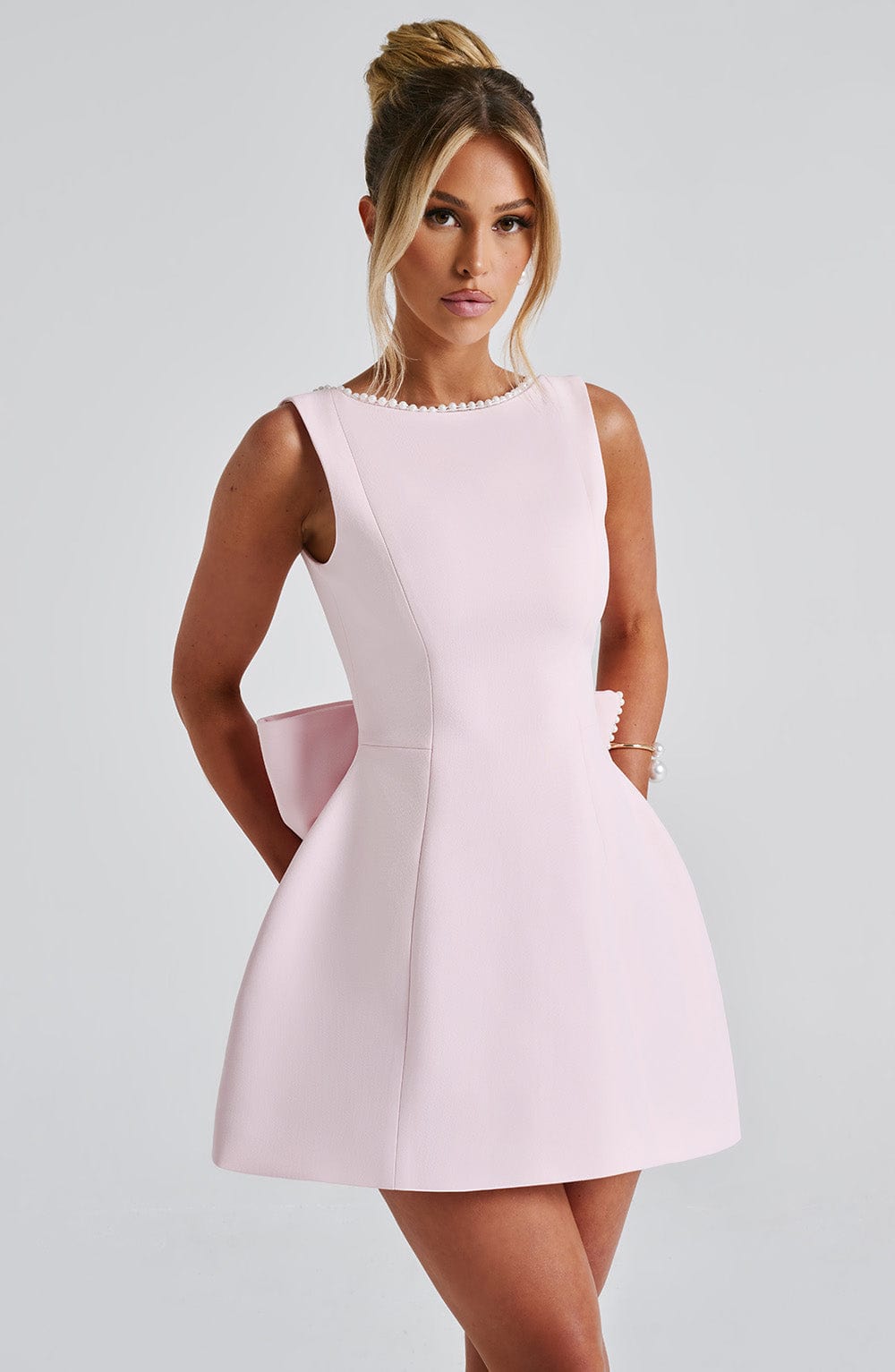 Gliona™ | Dress with Pearl Trim