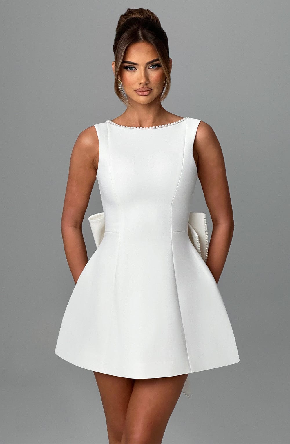Gliona™ | Dress with Pearl Trim