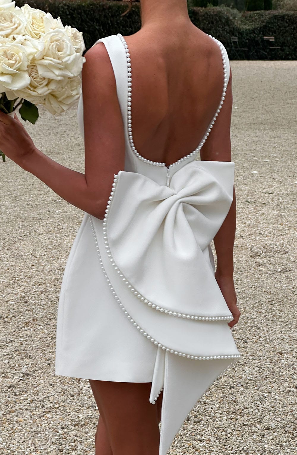 Gliona™ | Dress with Pearl Trim