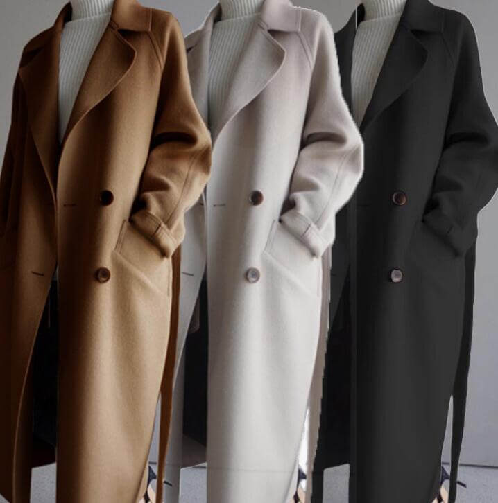 WW | Wool Blend Coat - Soft Beige - Belted Style - Winter Essential