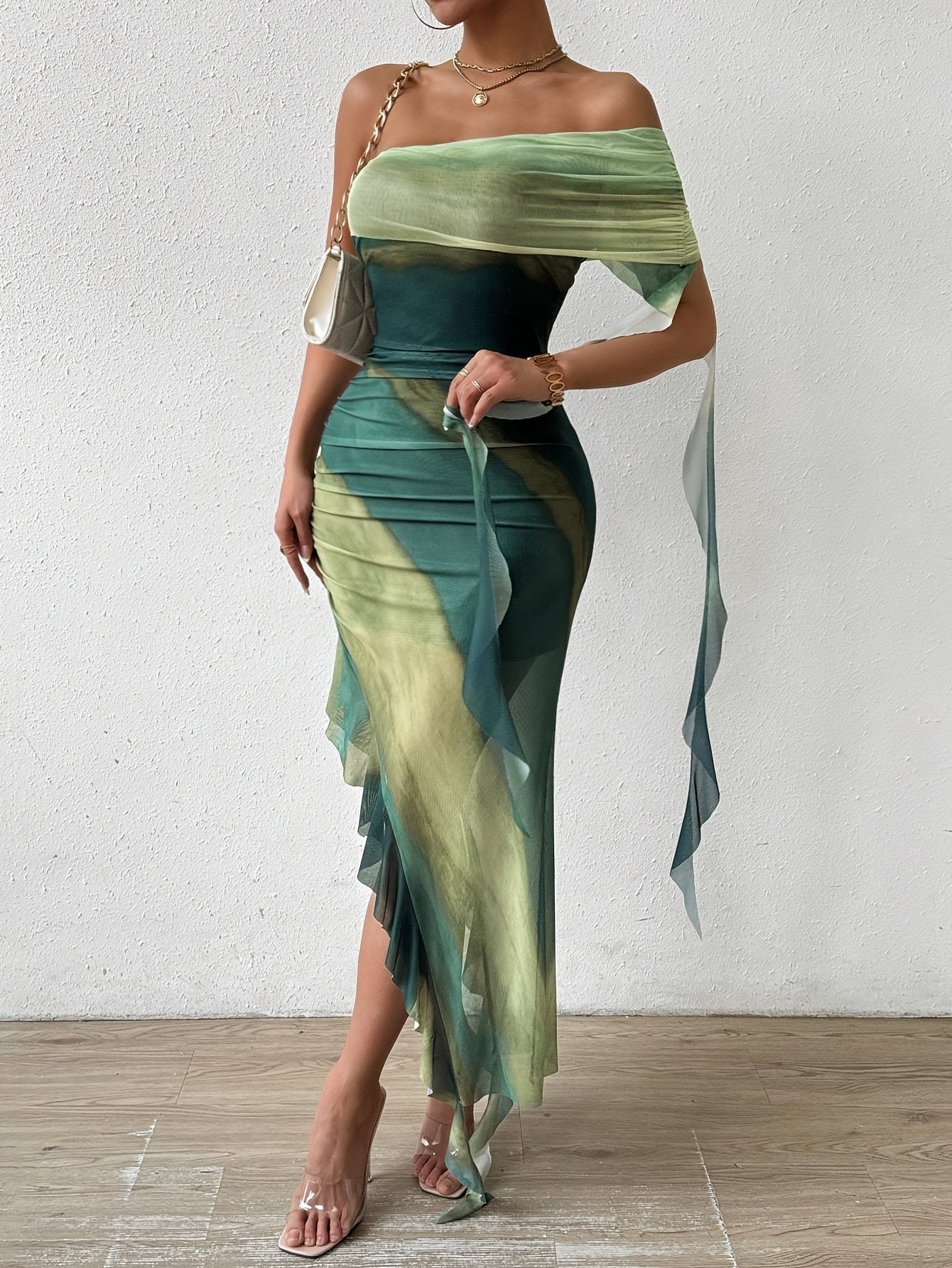 Sophia | Off-the-shoulder Dress with Asymmetric Hem