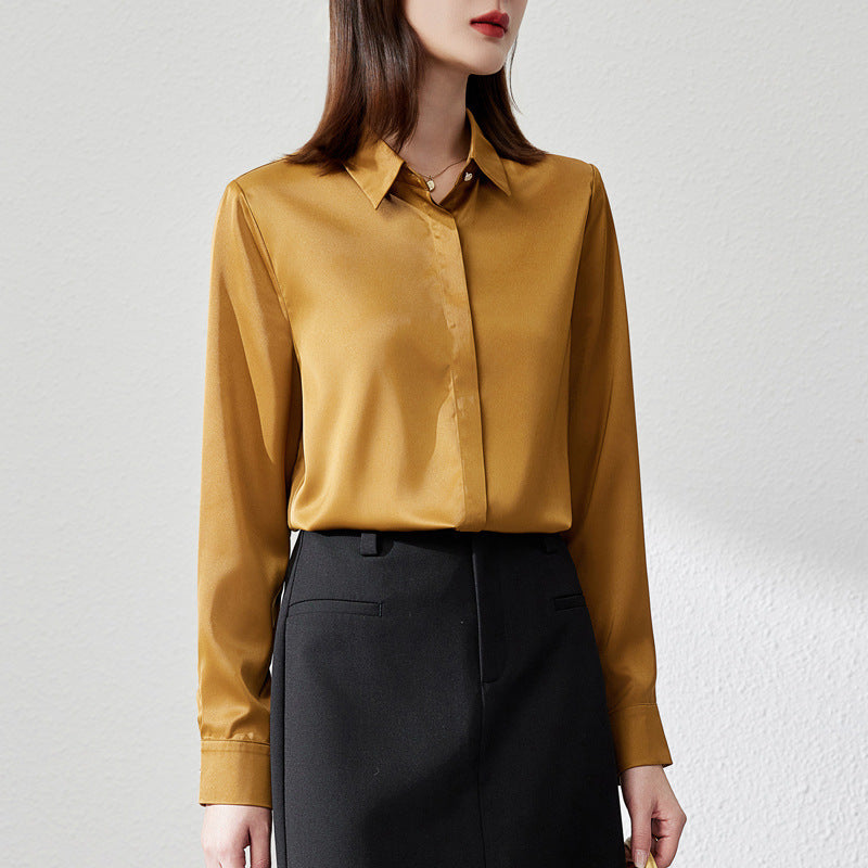 WW | Elegant satin top for women with versatile style