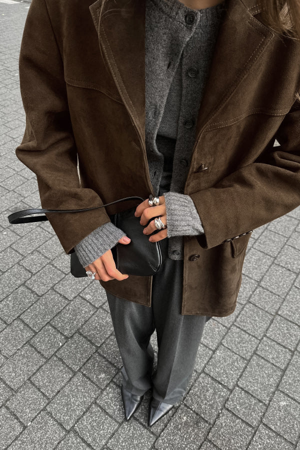 WW | Vintage Lapelless Suede Jacket