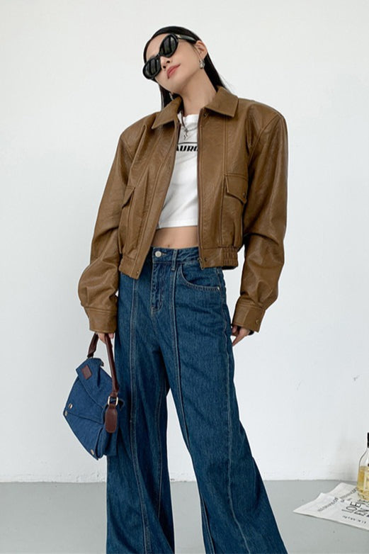 WW | PU Leder Reversjacke