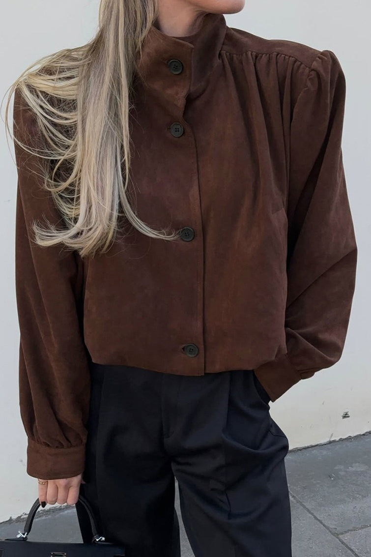 WW | Wildleder Stil Langarmjacke