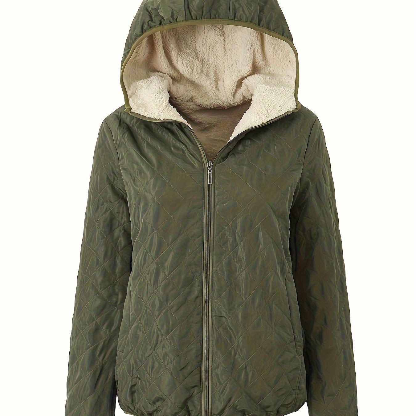 WW | Steppjacke mit Reißverschluss und Kapuze
